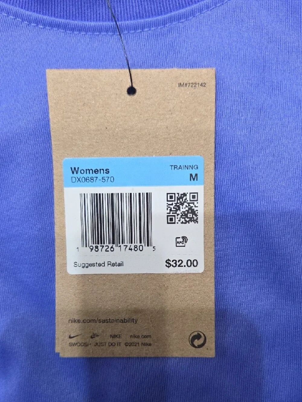 Nike Women's Violet Dri-FIT Short Sleeve Tee